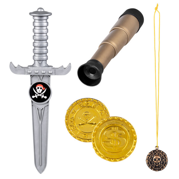 Set di accessori pirata da 5 pezzi per bambini