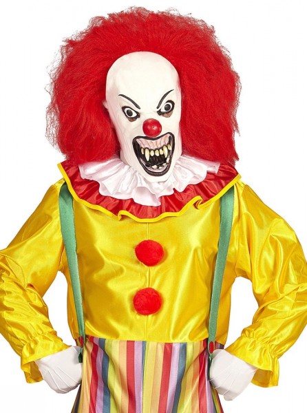 Killer clown mask med hår 2