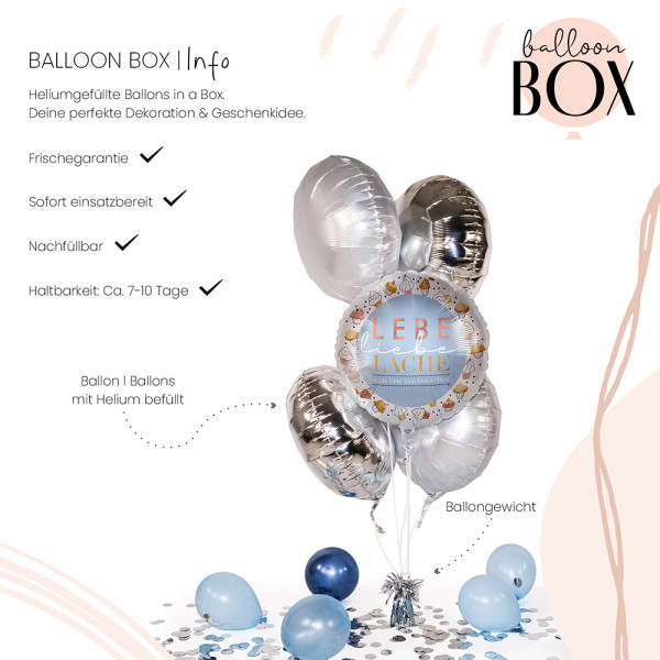 Heliumballon in der Box Lebe Liebe Lache Birthday 3