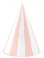 Vista previa: 6 gorros de fiesta One Star rosa claro 16cm