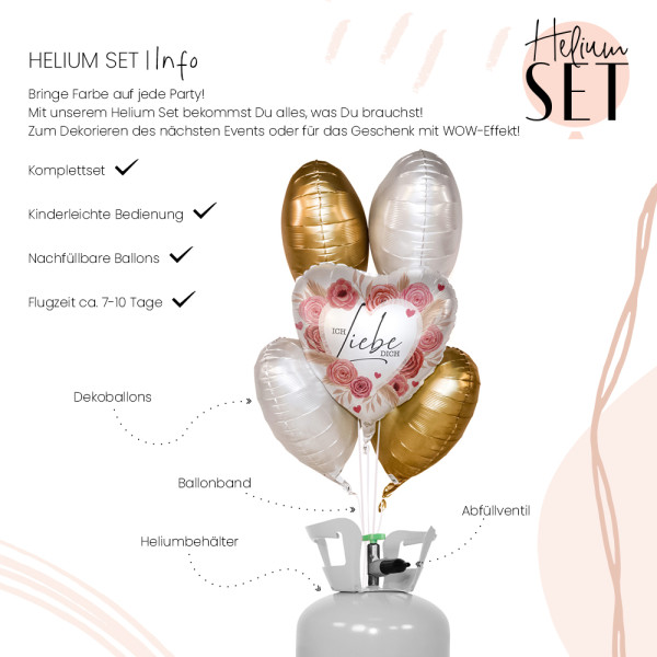 Full of Love Ballonbouquet-Set mit Heliumbehälter 3