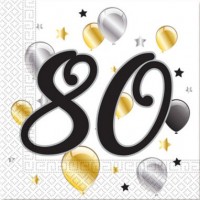 20 Golden Milestone 80 servetten