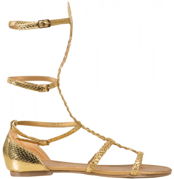 Golden Roman sandals women