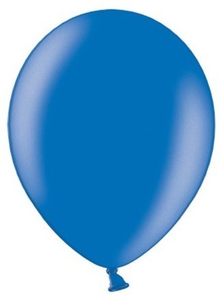 100 party star metallic ballonger kungblå 23cm