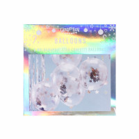 Vista previa: 5 globos de confeti de estrellas holográficas