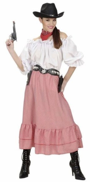 Blouse fille western chic blanc