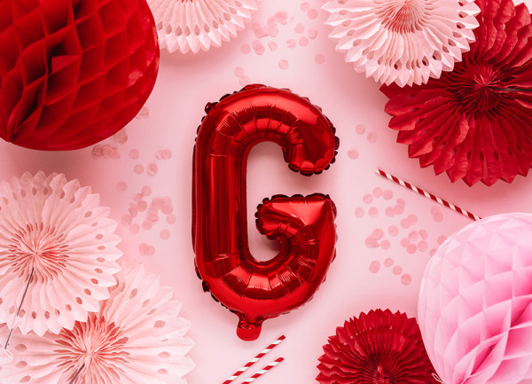 Roter G Buchstabenballon 35cm