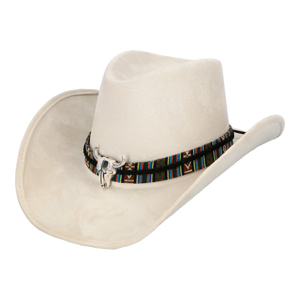 Western hat til voksne beige