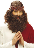 Perruque de Saint Jésus avec barbe duveteuse