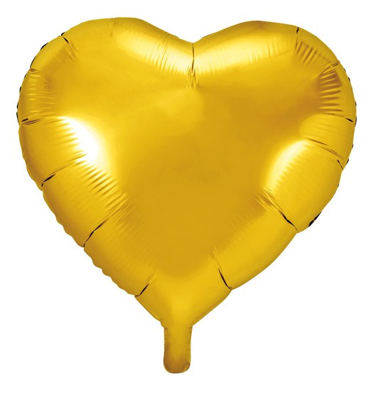 Hartjesballon goud 45 cm