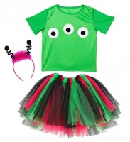 Förhandsgranskning: Grön utomjordisk kostym för barn