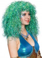 Widok: Niebiesko-zielona peruka syrenka