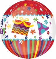 Vorschau: Orbz Geburtstagsballon Konfettiregen