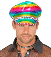 Cappello rocker arcobaleno
