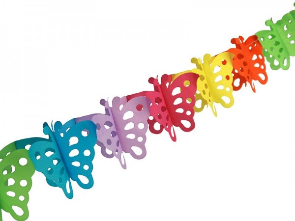 Colorful butterfly garland 3m