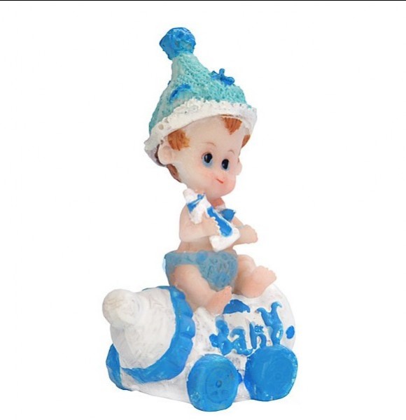 Figura decorativa Baby Boy con biberón 7cm 2