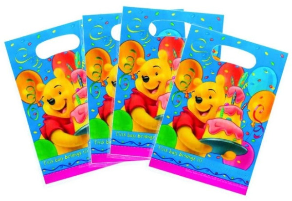 6 bolsas de regalo de feliz cumpleaños de Winnie the Pooh