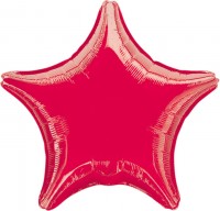 Ballon étoile scintillante rouge