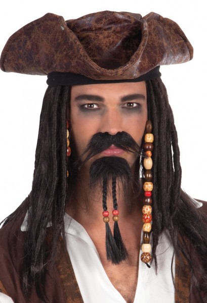 Moustache et barbiche de pirate Mojack