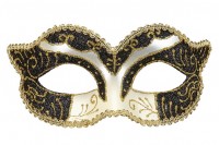 Widok: Maska wenecka ze złotą dekoracją
