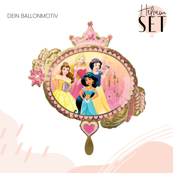 Disney Princesses Ballonbouquet-Set mit Heliumbehälter