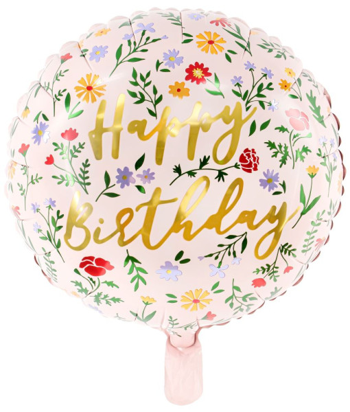 Bunter Blumenstrauß Folienballon 35cm