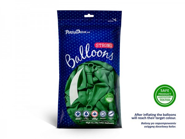 50 ballons premium vert herbe 30cm 2