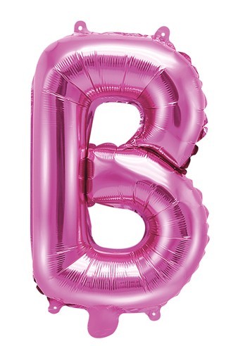 Ballon aluminium B fuchsia 35cm