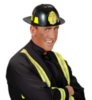 Vista previa: Casco de bombero negro jefe de bomberos