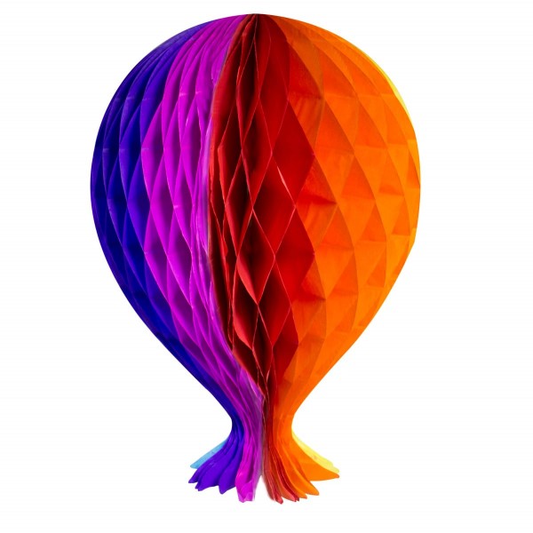 Honingraat bal kleurrijke ballon 37cm