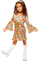 Happy rainbow hippie girl costume