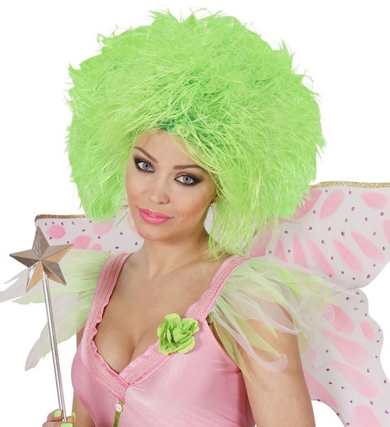 Neon-green fairies wig