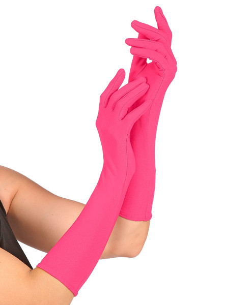 Roze neon handschoenen