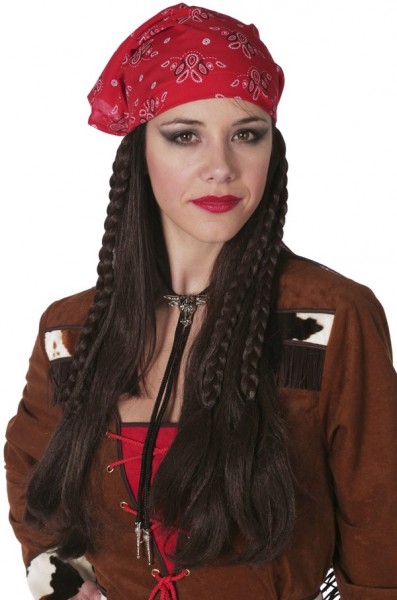 Piraat Penny Corsair-pruik met bandana