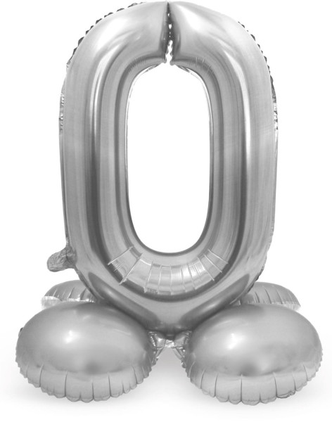 Nummer 0 ballong silver 72cm