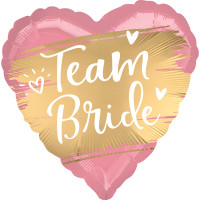 Team Bride Pink & Gold Folienballon 46cm