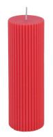 Pillar Candle Fluted Coral 5 x 15cm