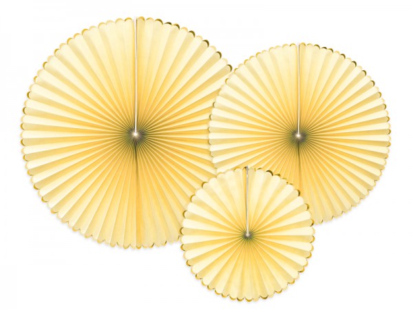 3 candy party paper rosettes yellow