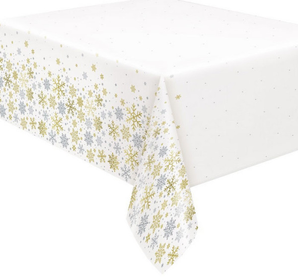 Snowflake tablecloth 2.13m x 1.37m