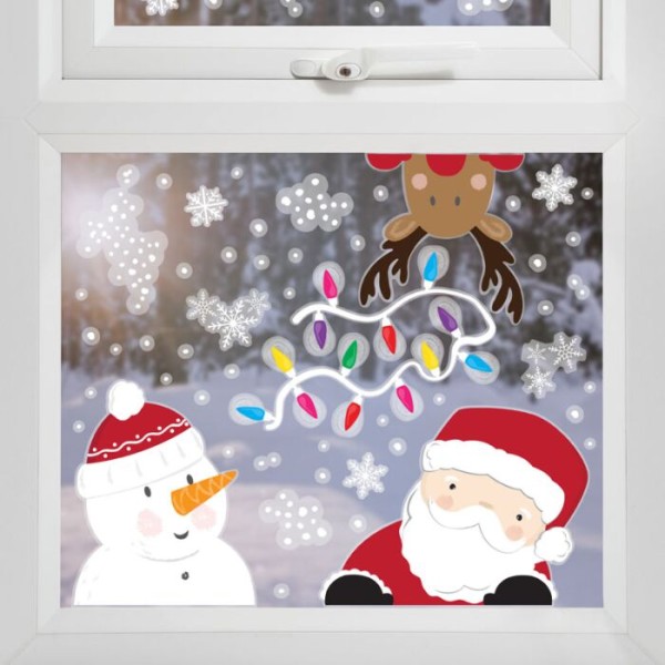 Maison pour décoration de fenêtre de Noël 30cm
