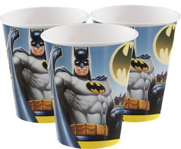 8 bicchieri di carta Batman Hero da 255 ml