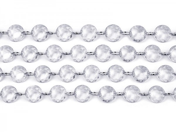 Crystal bead hanger transparent 1m