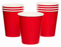 Vista previa: 8 vasos de papel rojo 227ml