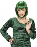 Wig Gothic Green Ladies Goth Punk Bangs Bob