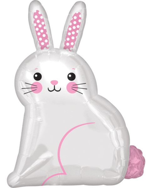 White Bunny Rabbit Foil Balloon