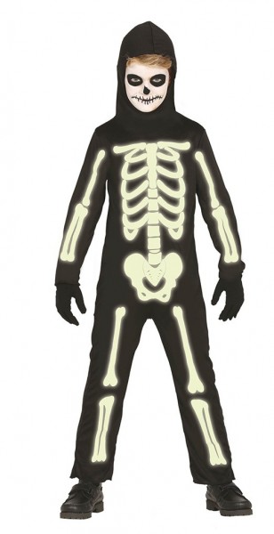 Leuchtendes Skelett Kinderkostüm