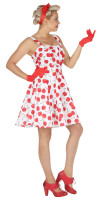 Oversigt: Kirsebær kjole fra 1950'erne