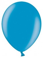 Vorschau: 50 Partystar metallic Ballons karibikblau 30cm