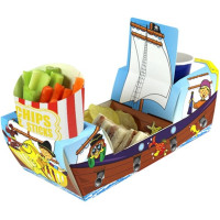 Caja snack combinada barco pirata 26cm largo