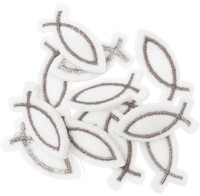 Anteprima: 12 lettiere in feltro per pesci bianco-argento